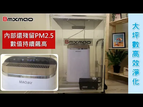 大坪數清淨效果多厲害? 小編實測給你看 煙霧過濾實測- [日本Bmxmao] MAO air活性炭空氣清淨機