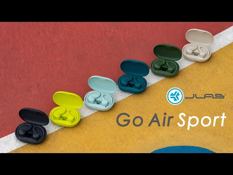 【JLab】 Go Air Sport 真無線藍牙耳機｜繽紛六色、IP55防水防塵、單次電力8H+、人體工學耳掛
